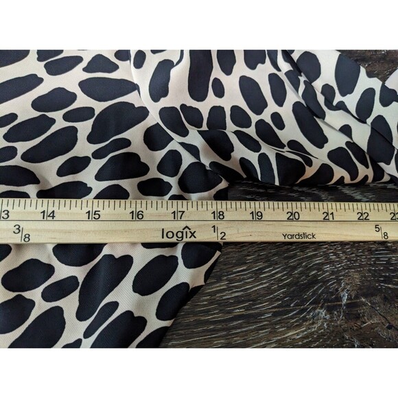 LOFT Animal Print Button Down Midi Dress Beige Brown Size 8 - Picture 4 of 6